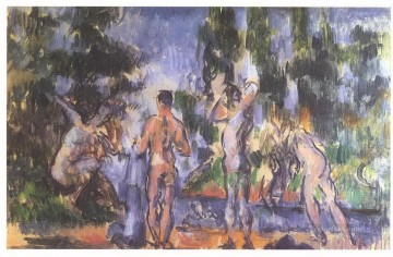 Cuatro bañistas Paul Cézanne Pinturas al óleo